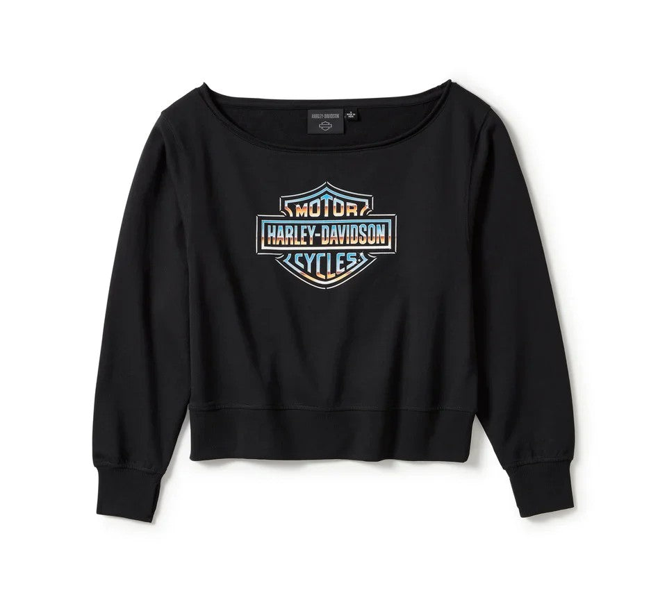 Women's Chrome Evo Off The Shoulder Crew - Black