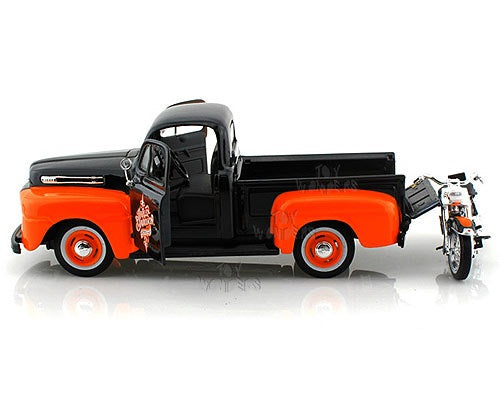 1958 FLH Duo Glide & 1948 Ford F1 P/UP Blk/Org