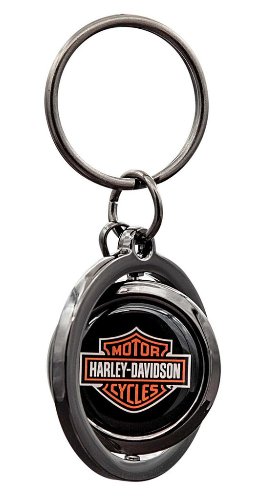 Classic Bar & Shield Logo Spinner Key Chain
