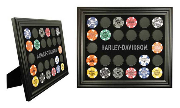 Harley-Davidson® Poker Chip Collector Frame, 26 chip