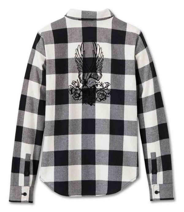 Women's Retro Long Sleeve Flannel Shirt