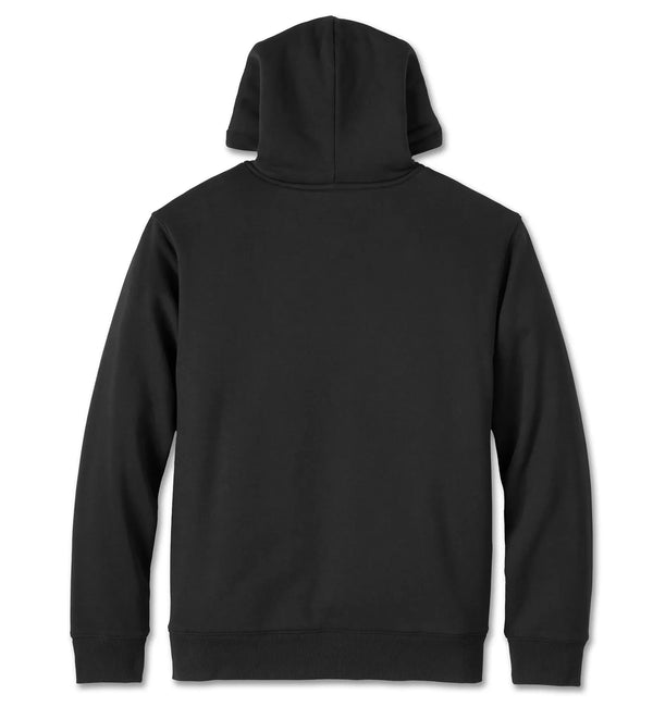 Mens Bar & Shield Sherpa Full Zip Hoodie, Black
