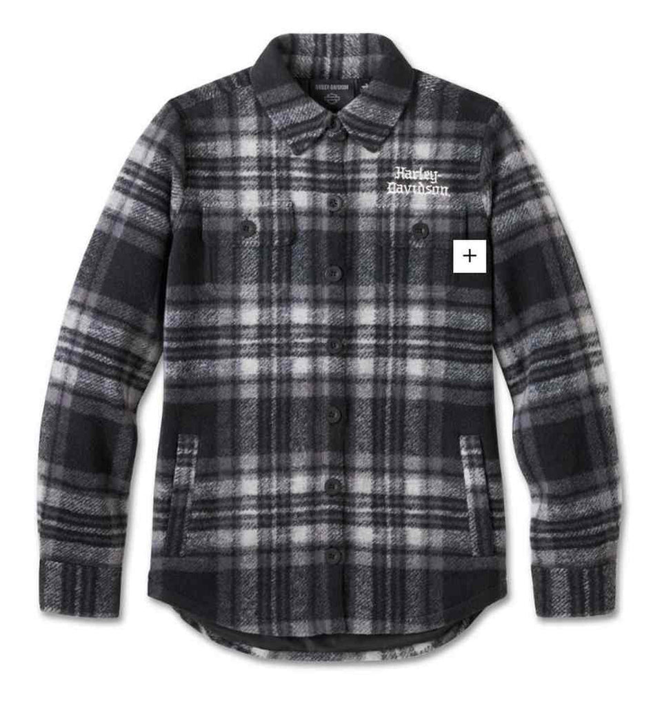 Women's Onwards Plaid Knit Shirt Jacket
