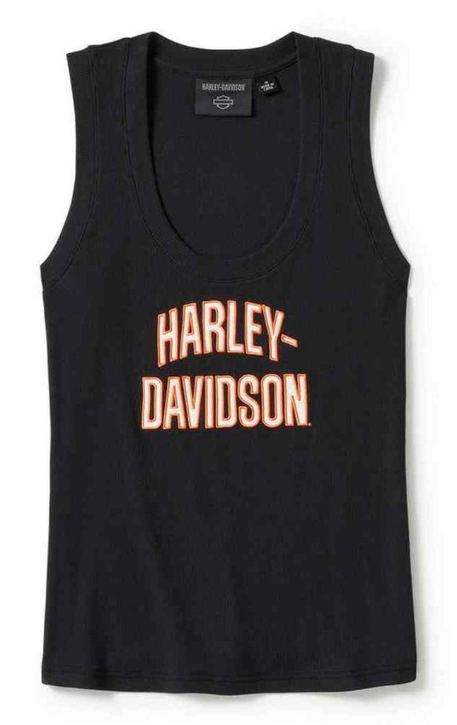 Women's Essential Arched Font Ribbed Tank