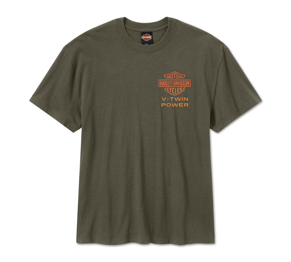 Men's H-D Engine Twins Short Sleeve Tee - Grape Leaf