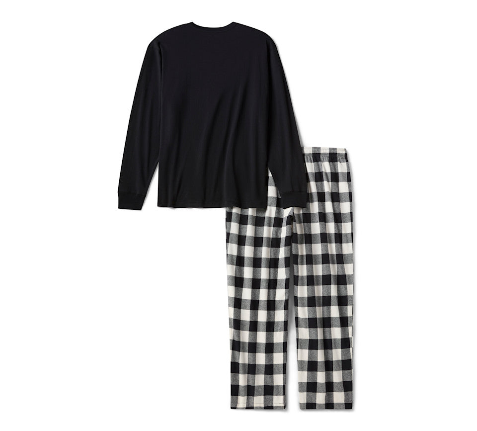 Men's Bar & Shield Buffalo Check Pajama Set