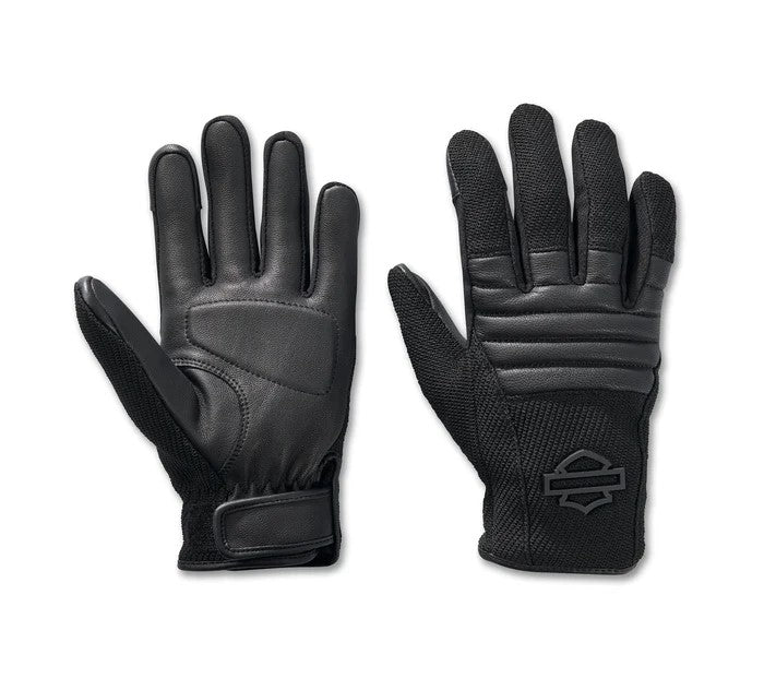 Women's H-D Dyna Knit Leather Riding Gloves