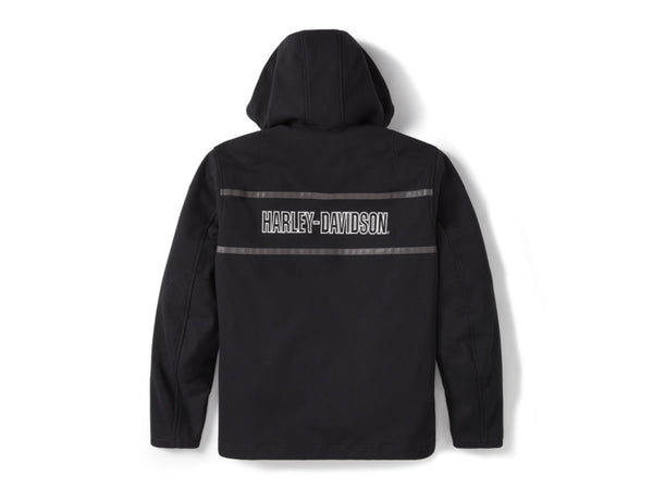 Men's H-D® Trenton Deflector 2.0 Hooded Riding Fleece - Harley Black