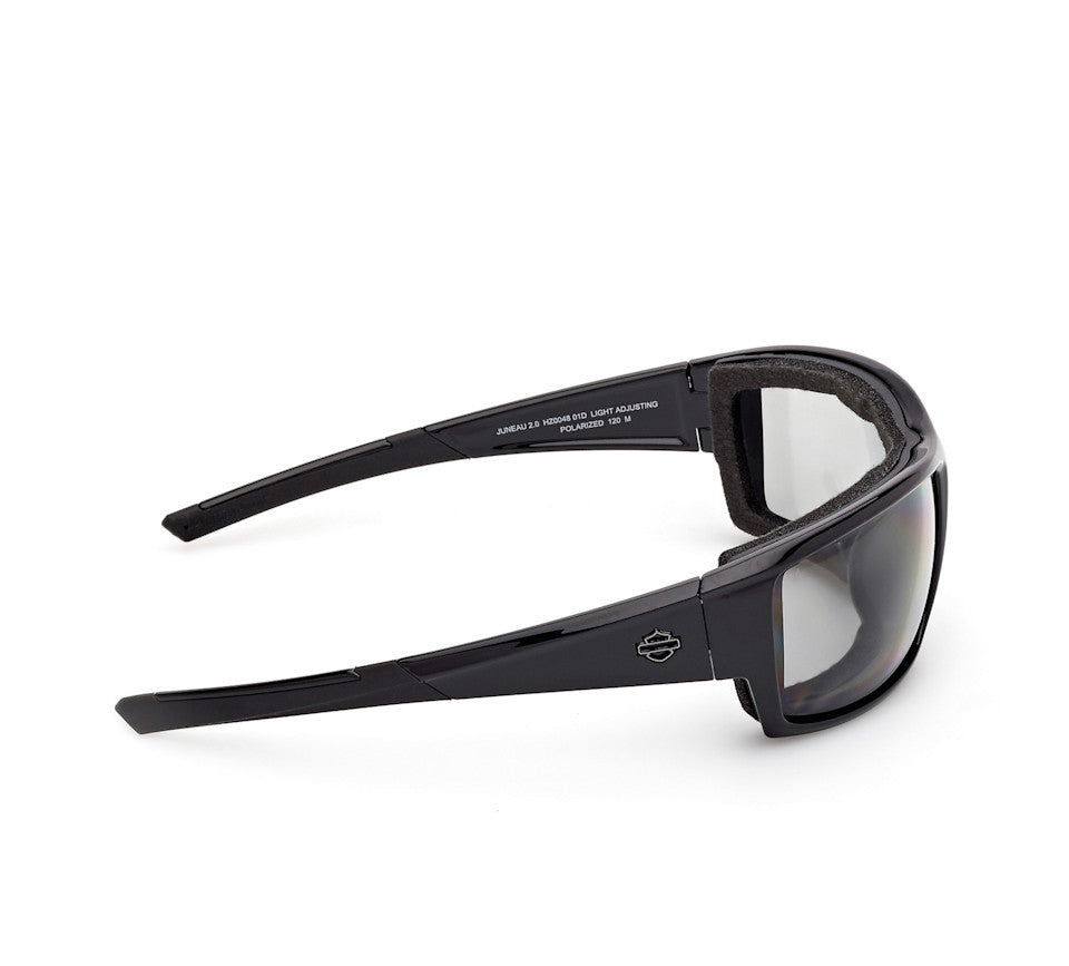 JUNEAU L/A SMK POLAR COLOR ENHANCE W/SHINY BLK FRAME, HYDROPHOBIC, A/F, UV4000