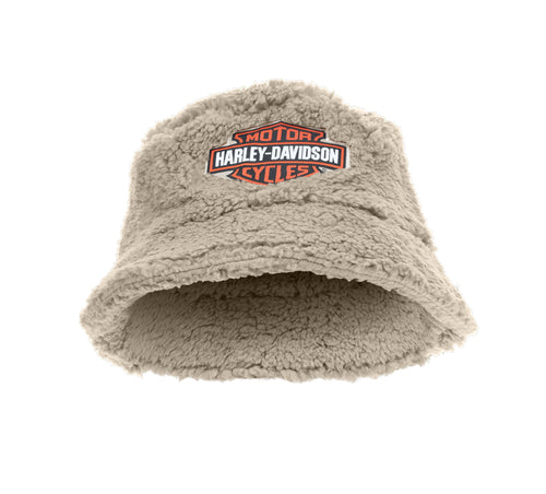Boys Tan Sherpa Bucket Hat