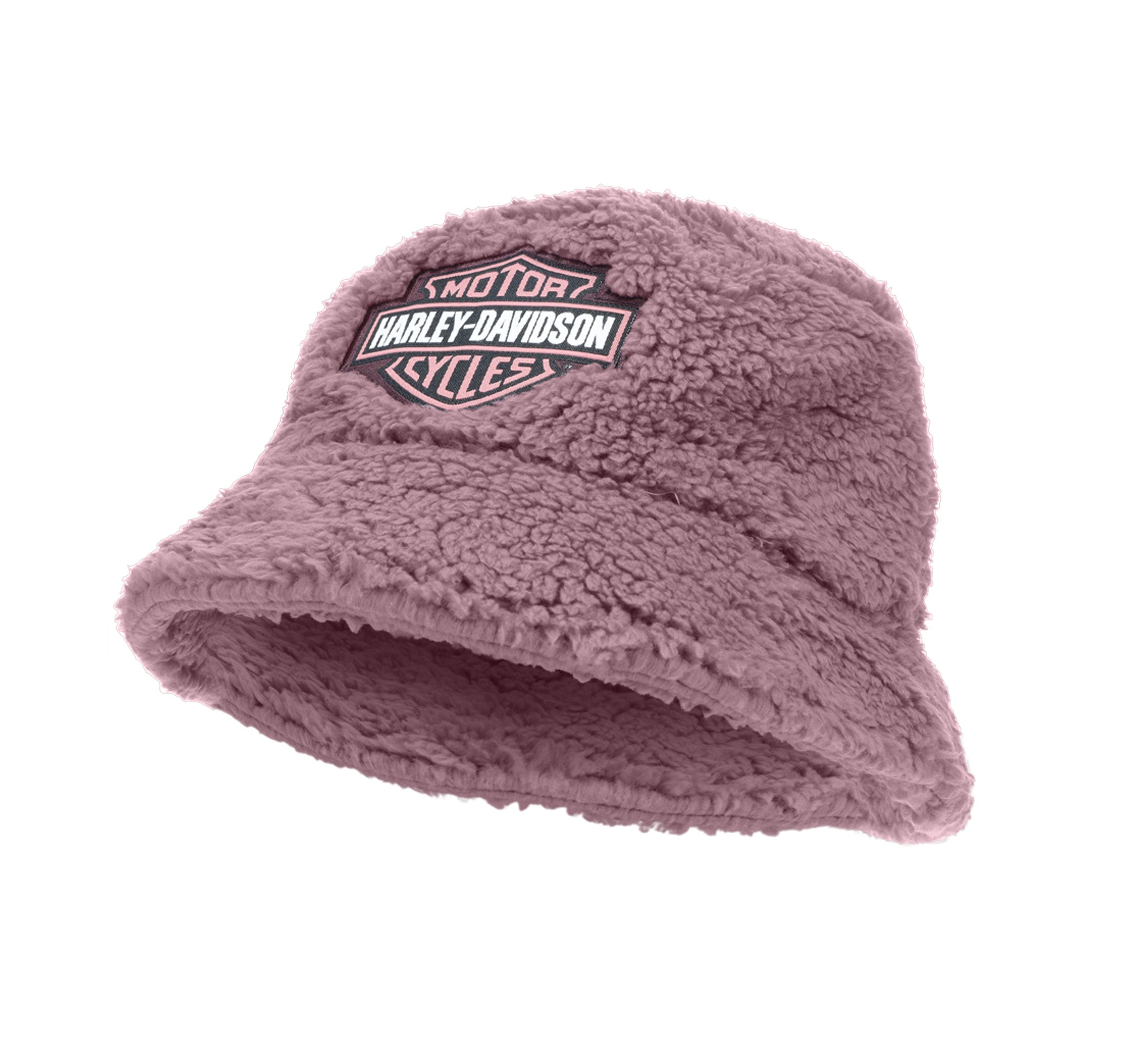 Girls Mauve Sherpa Bucket Hat