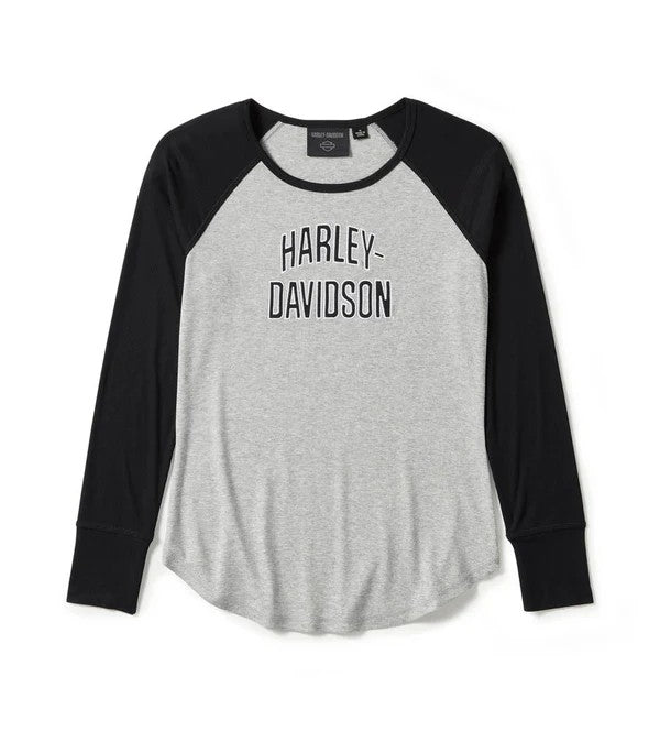 Women's Essential Arched Long Sleeve Raglan Shirt