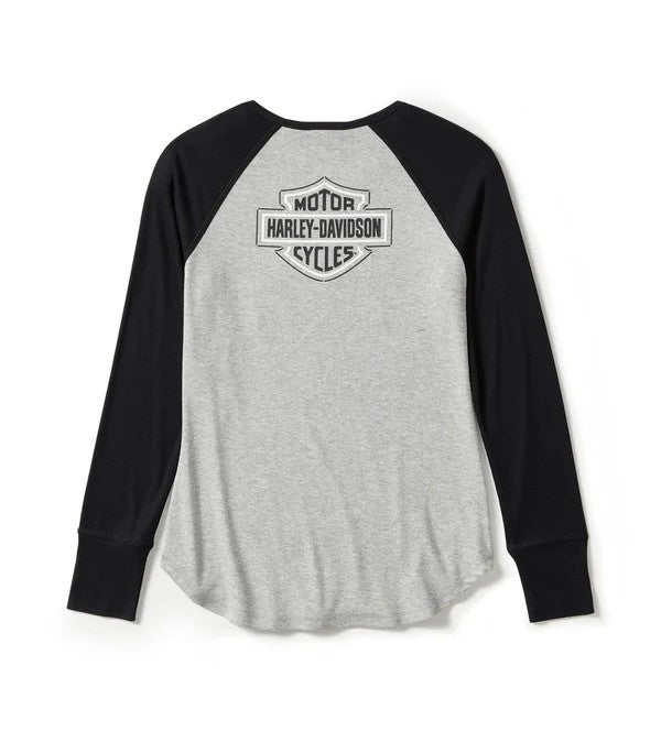 Women's Essential Arched Long Sleeve Raglan Shirt