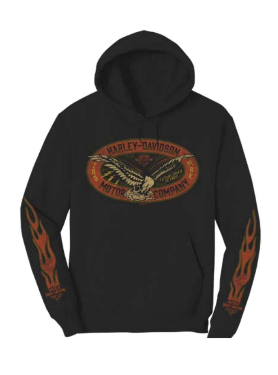 Motor Flames Black Hoodie