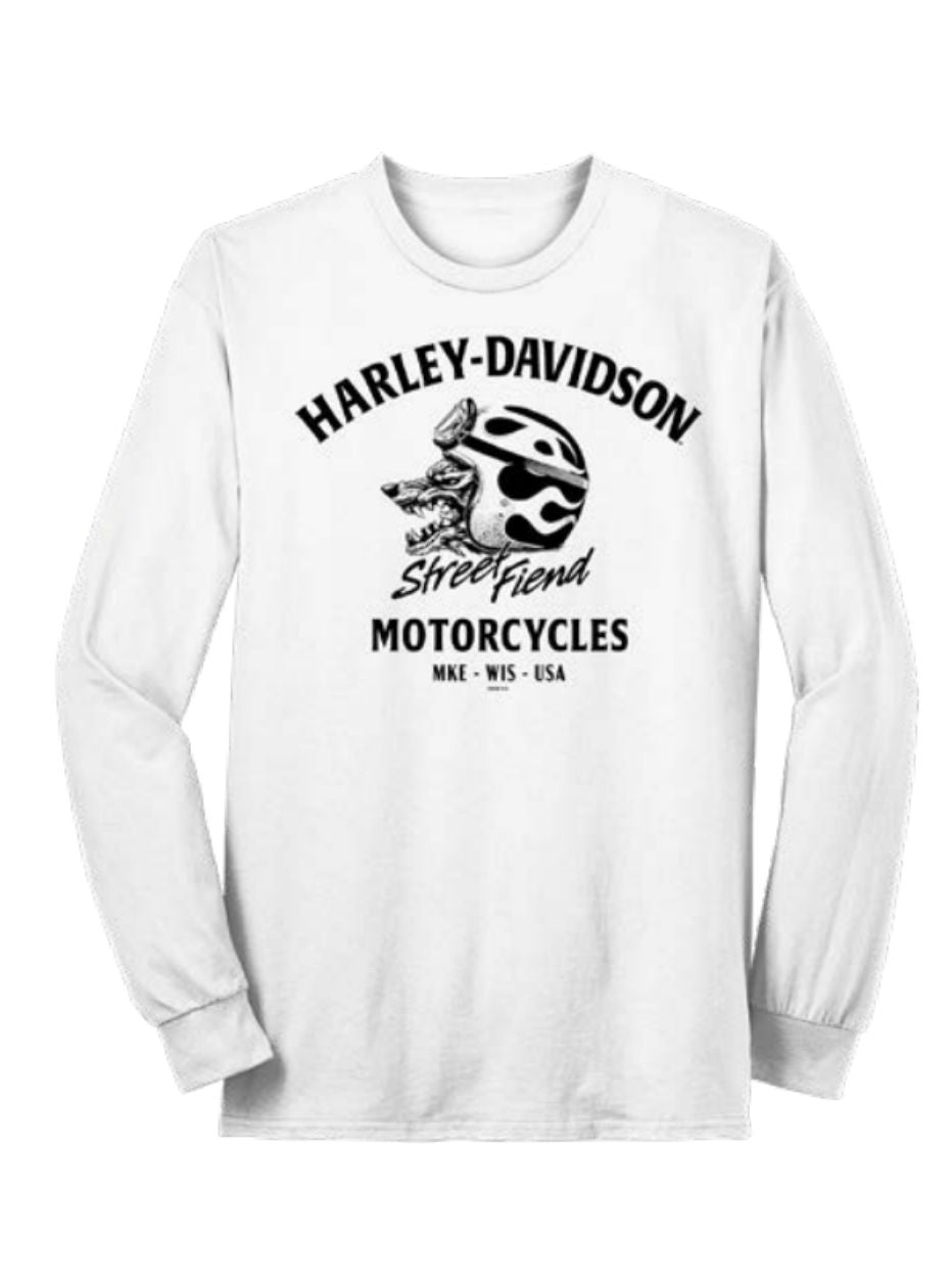 Street Fiend White Long Sleeve T