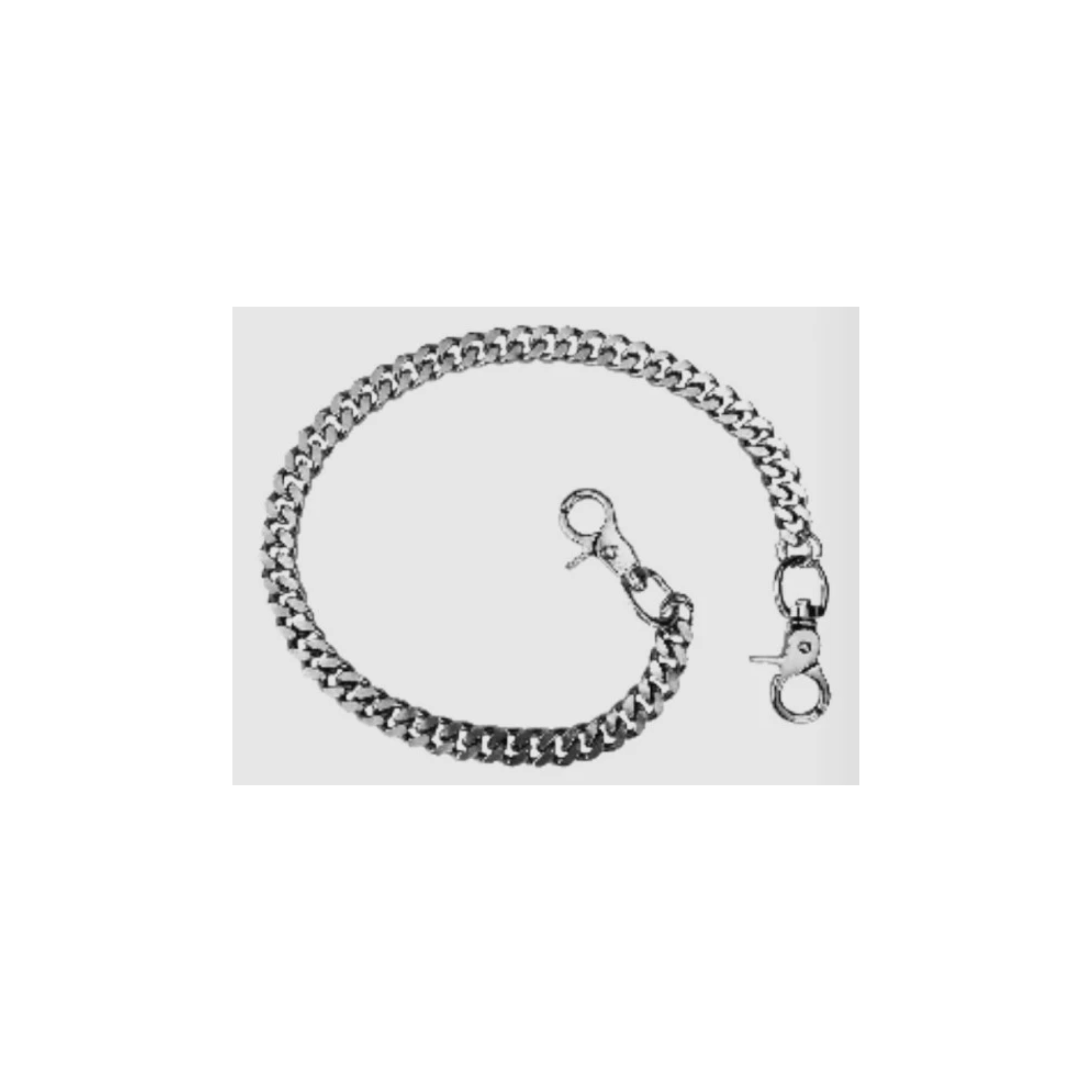 STAINLESS STEEL 22" CHROME THICK WALLET CHAIN