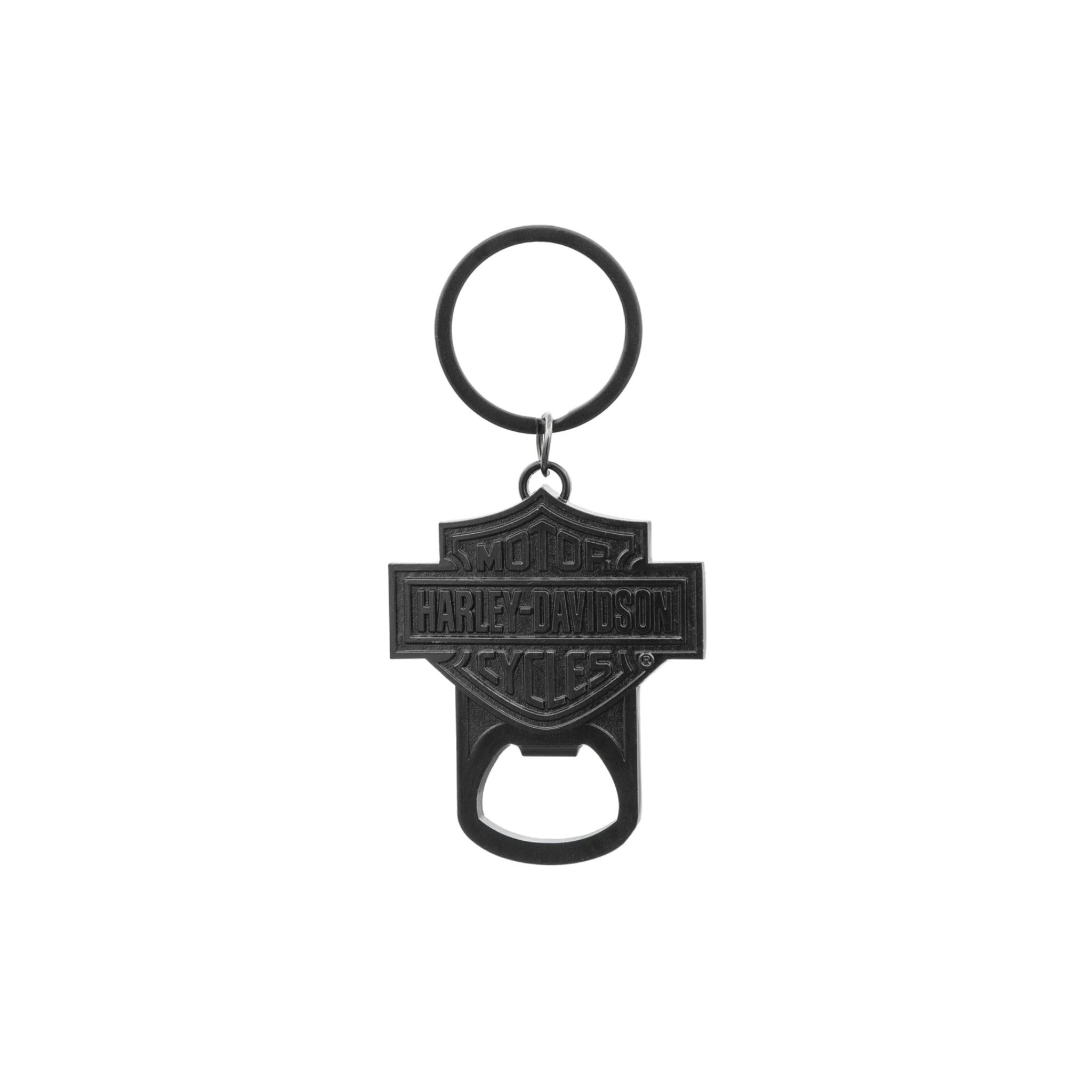B&S Black Nickel Bottle Opener Keychain