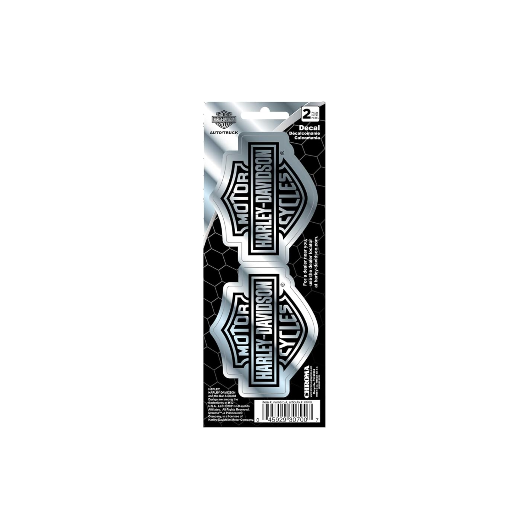 SMALL CHROME B&S DECAL