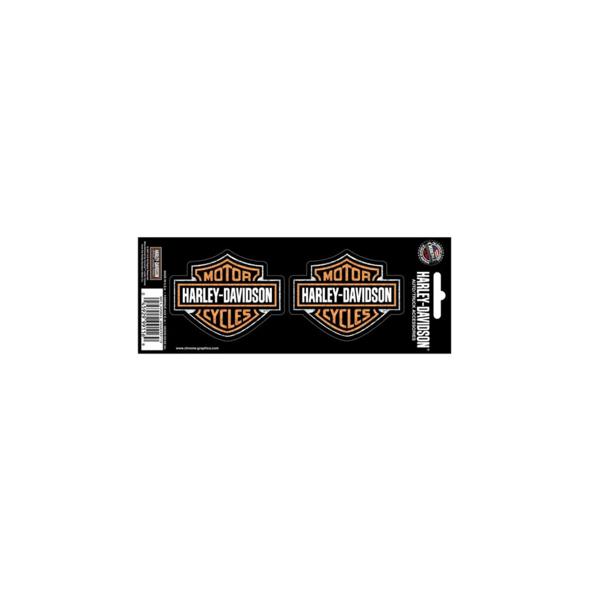 Bar & Shield 2-Piece Holographic Decals, 3X8