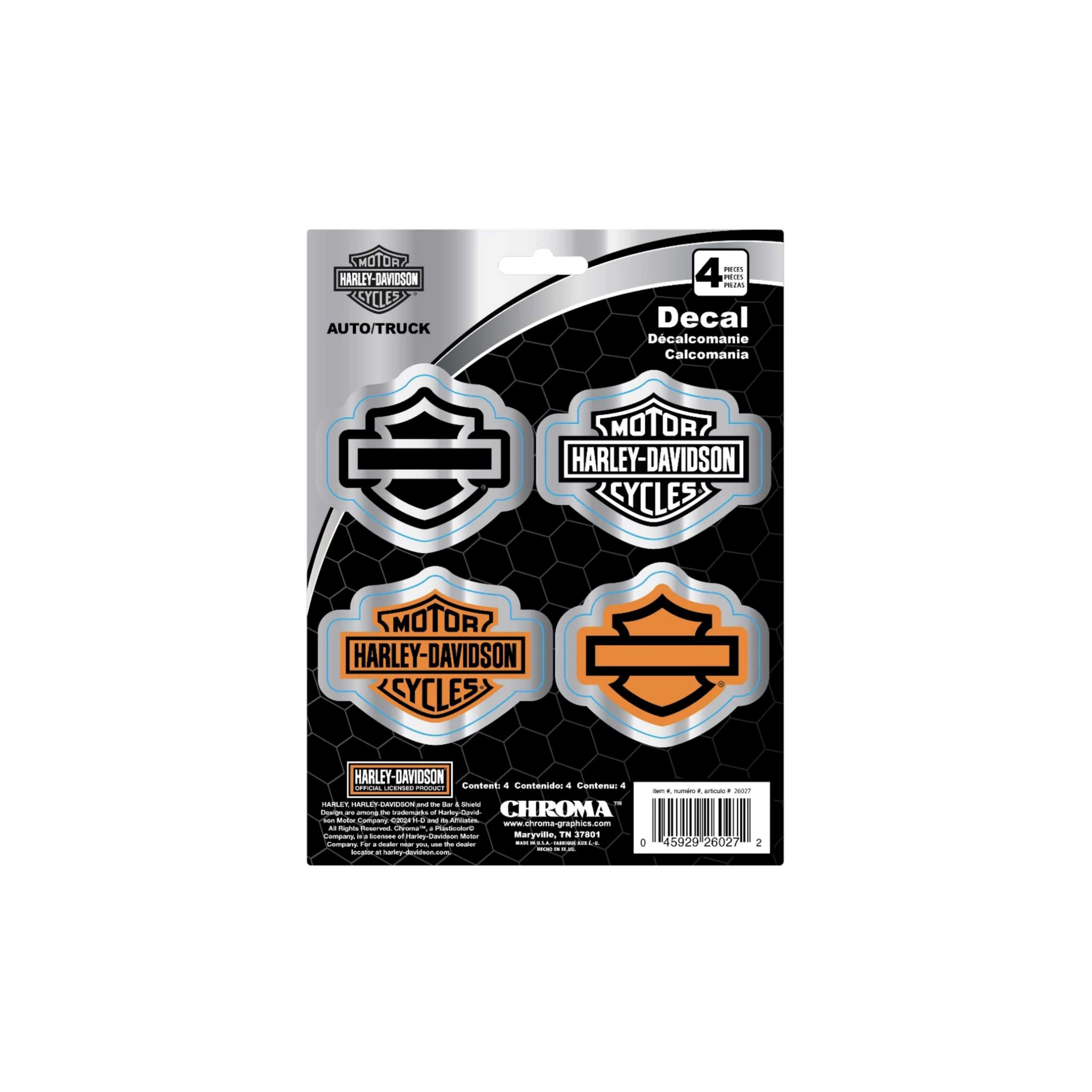 B&S 4 PCE CHROME DECAL