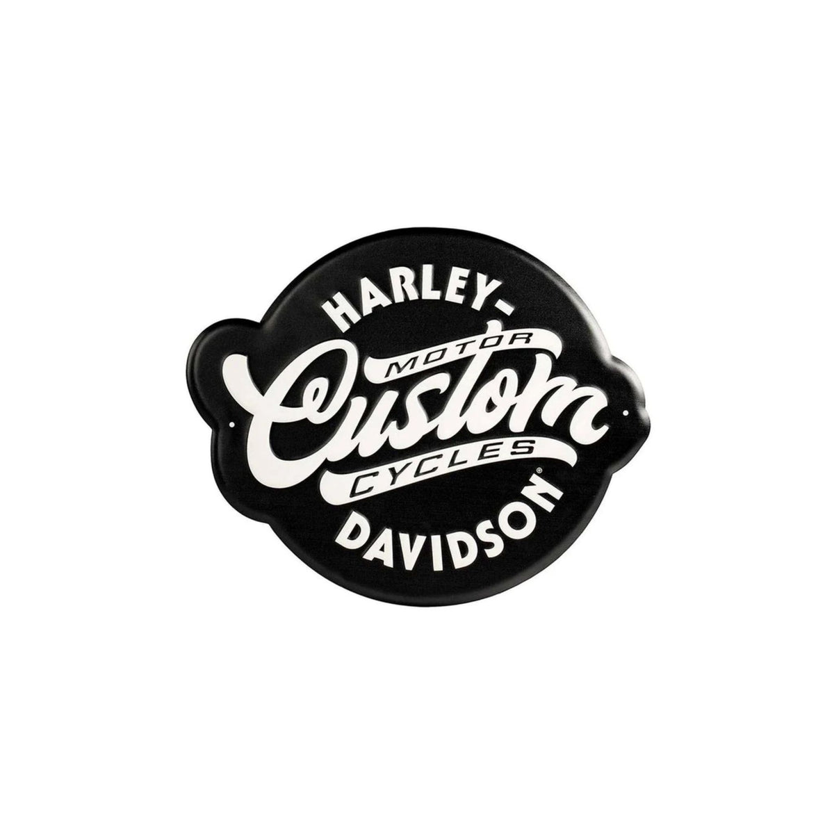 Embossed Custom Motorcycle Logo Metal Sign, Black & White – Trev Deeley ...
