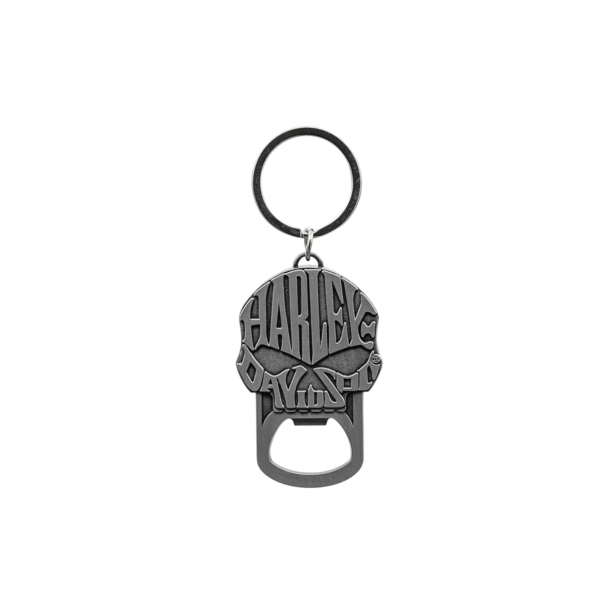 Willie G Skull Text Logo Bottle Opener Key Chain