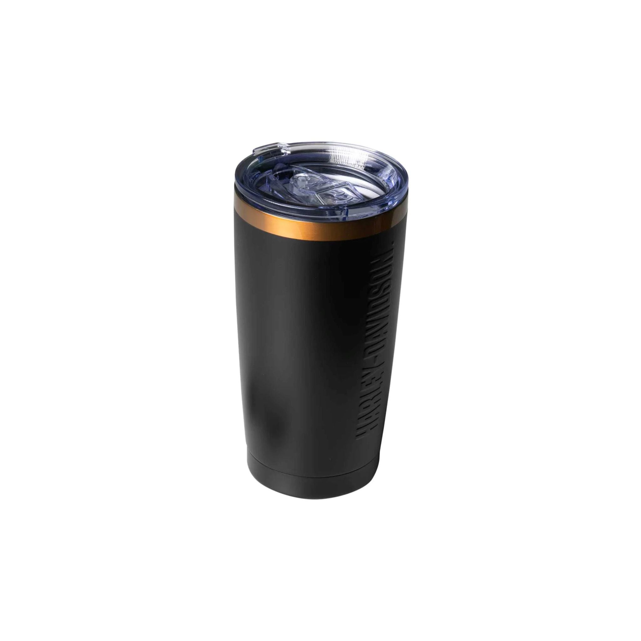 Harley-Davidson® Embossed H-D Travel Mug – Black Stainless Steel, 20 oz.