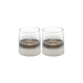 9 oz. Metallic Silver Ombre Rocks Cocktail Glasses – Set of Two