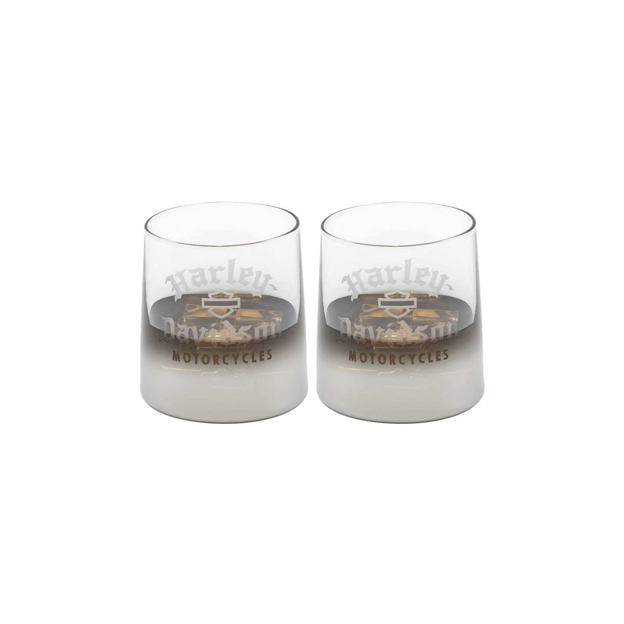 9 oz. Metallic Silver Ombre Rocks Cocktail Glasses – Set of Two