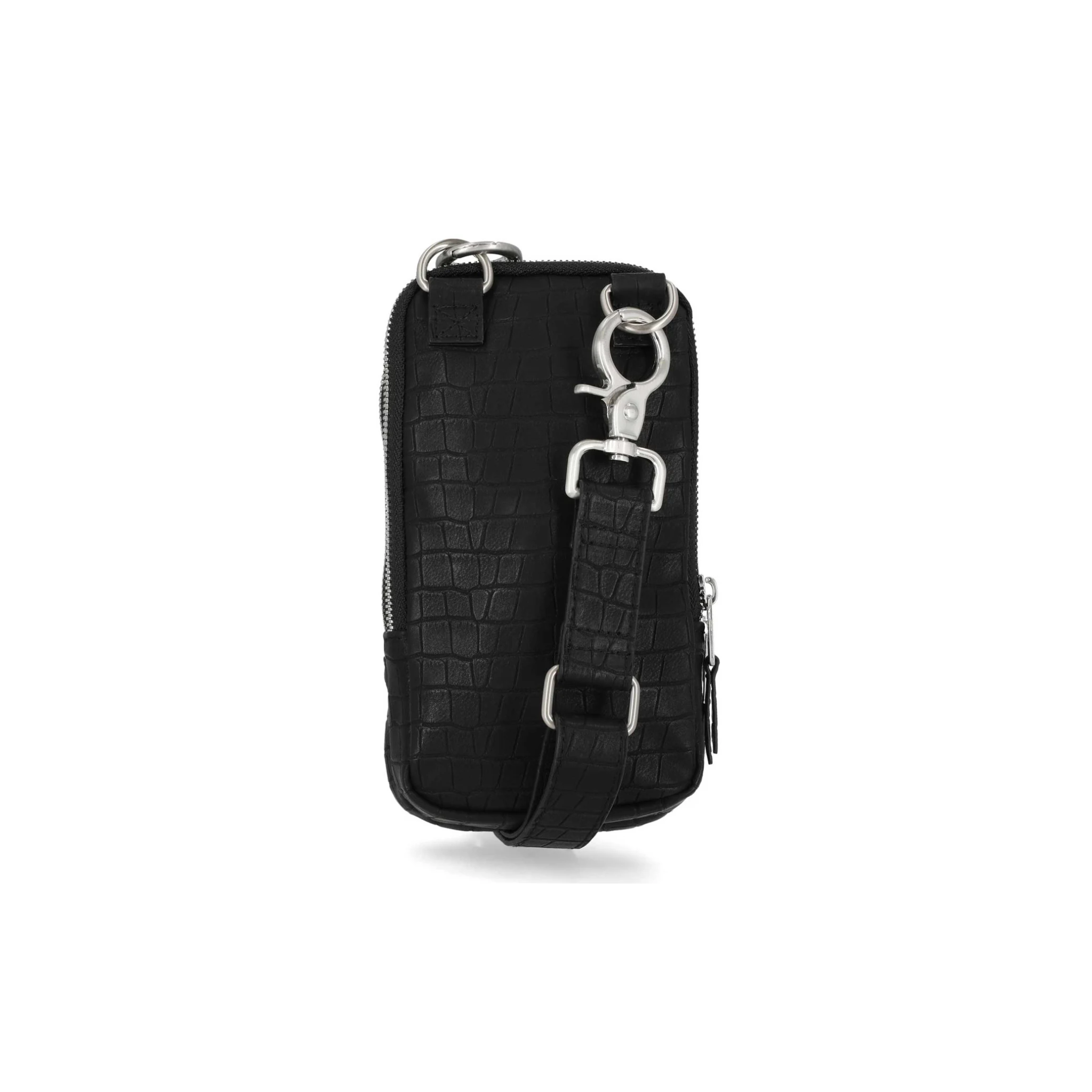 Women's Cone Studded Phone Crossbody Case, Black