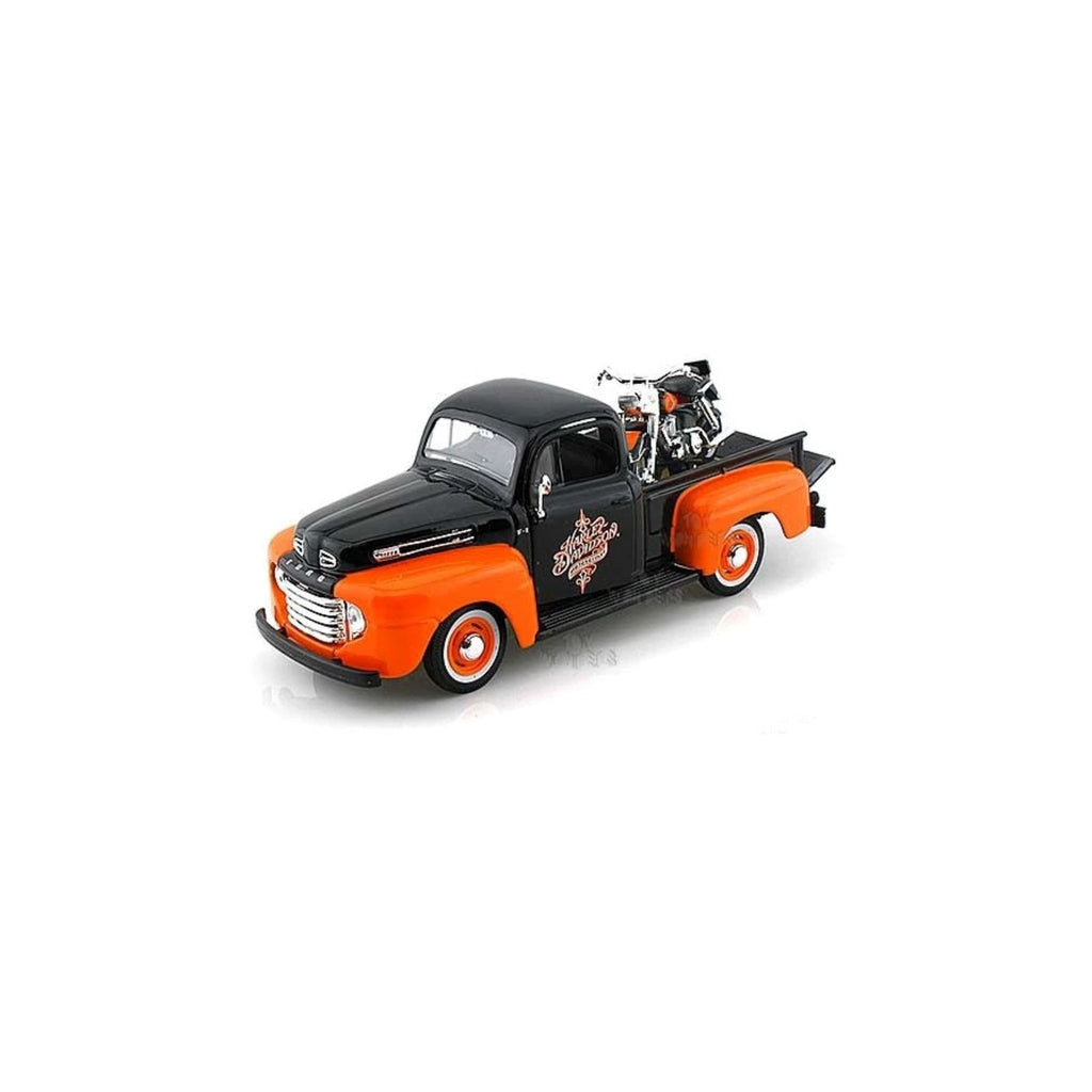 1958 FLH Duo Glide & 1948 Ford F1 P/UP Blk/Org