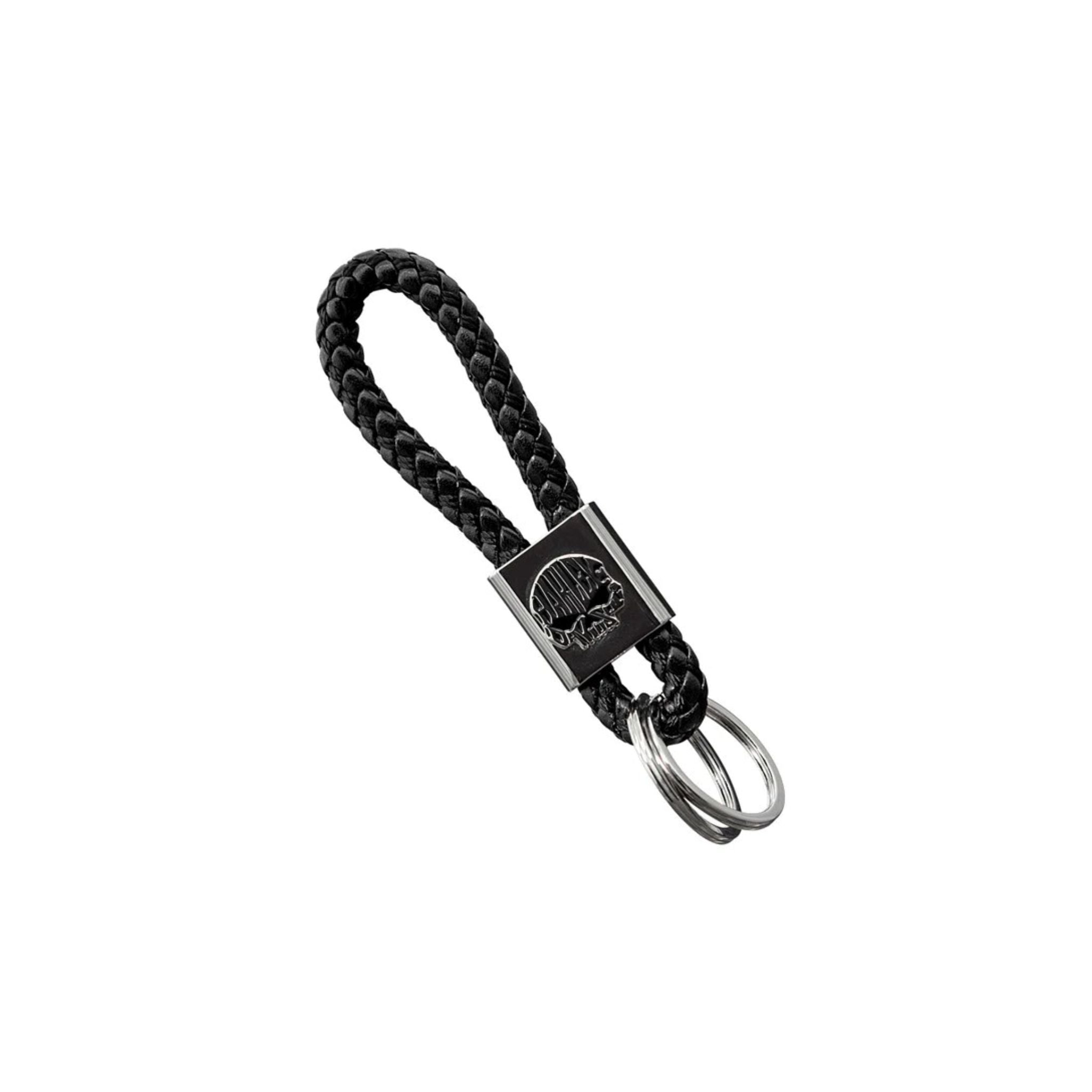 Willie G Skull Logo Vinyl Braided Strap Key Chain - Black