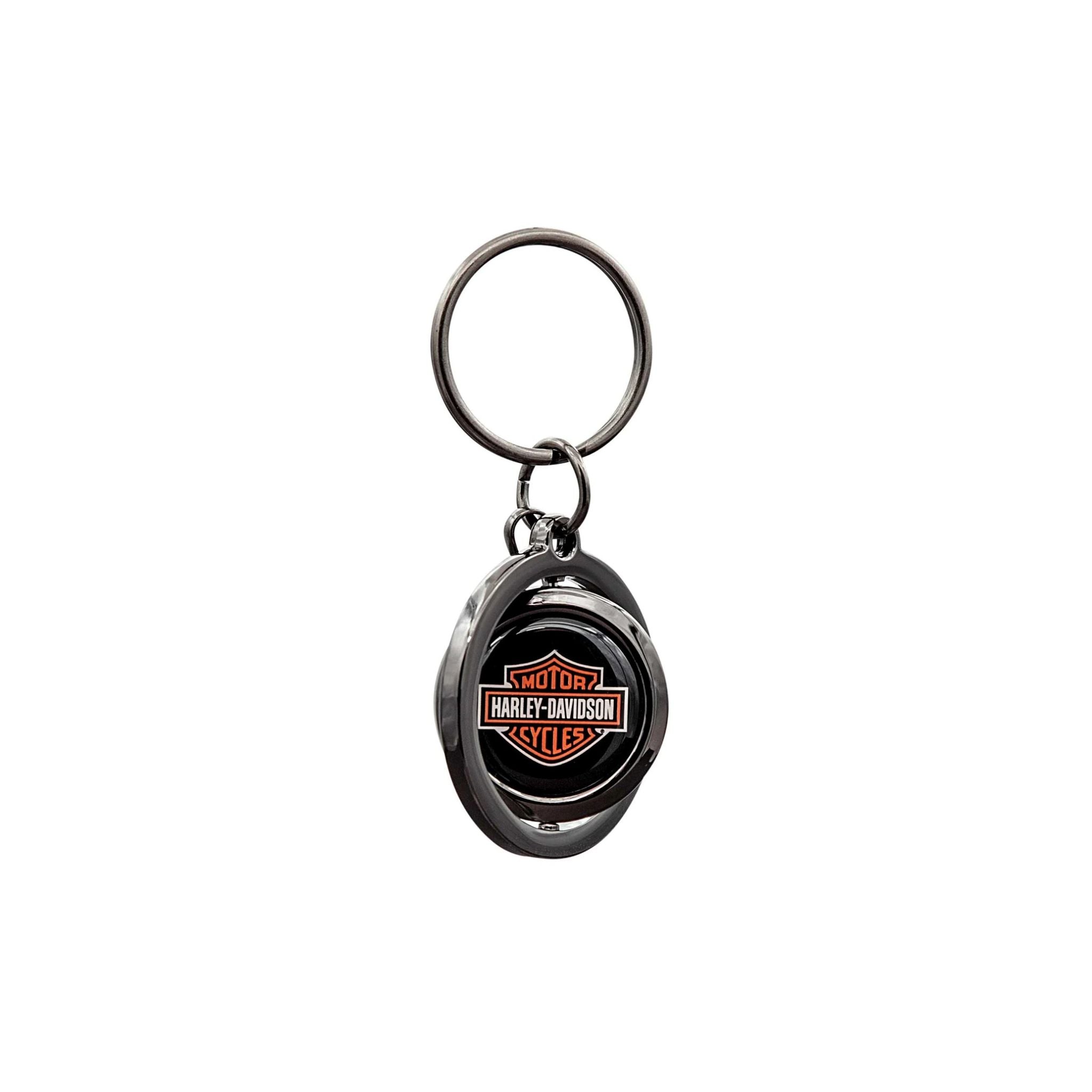Classic Bar & Shield Logo Spinner Key Chain