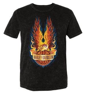 Flame High Black Mineral Wash T