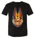 Flame High Black Mineral Wash T