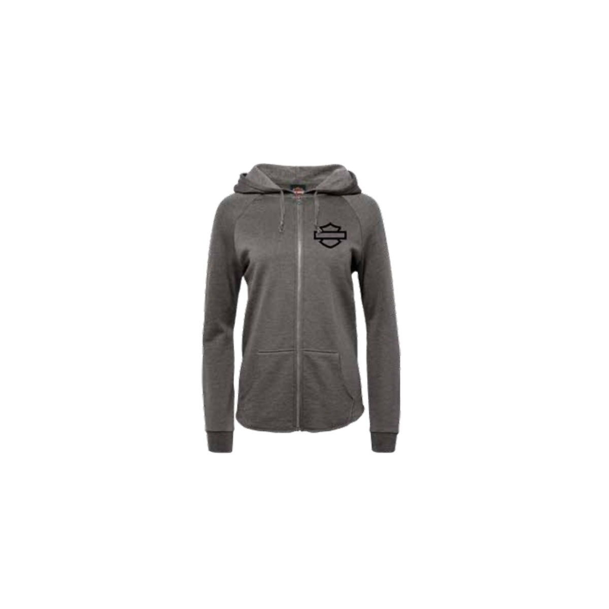 Women's Open Bar & Shield Grey Zip Hoodie