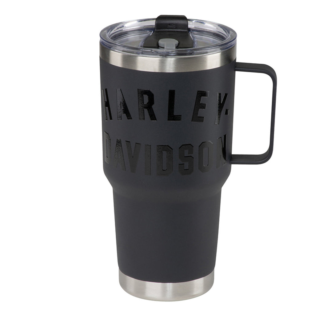 H-D Matte Black Travel Mug