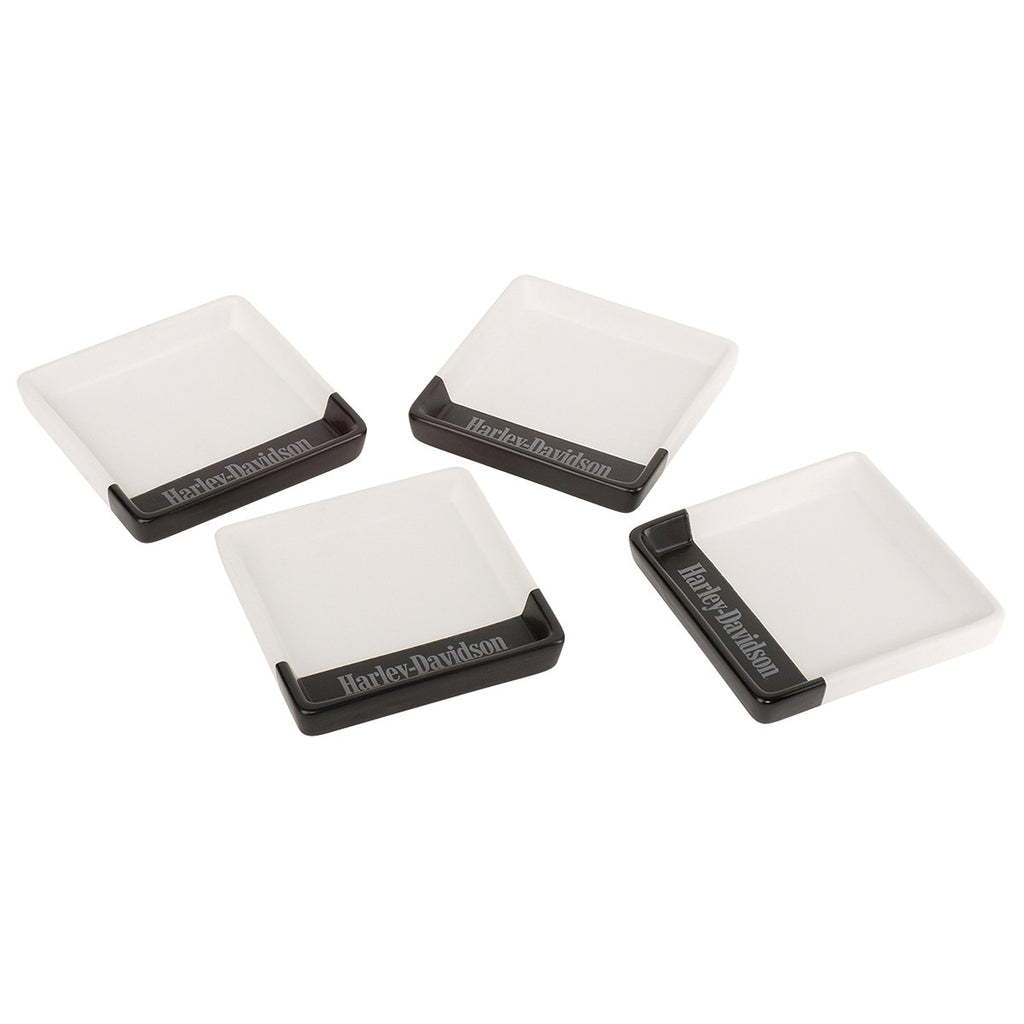 H-D Ceramic Coaster Set of 4