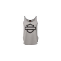Women's Open Bar & Shield Grey Tank