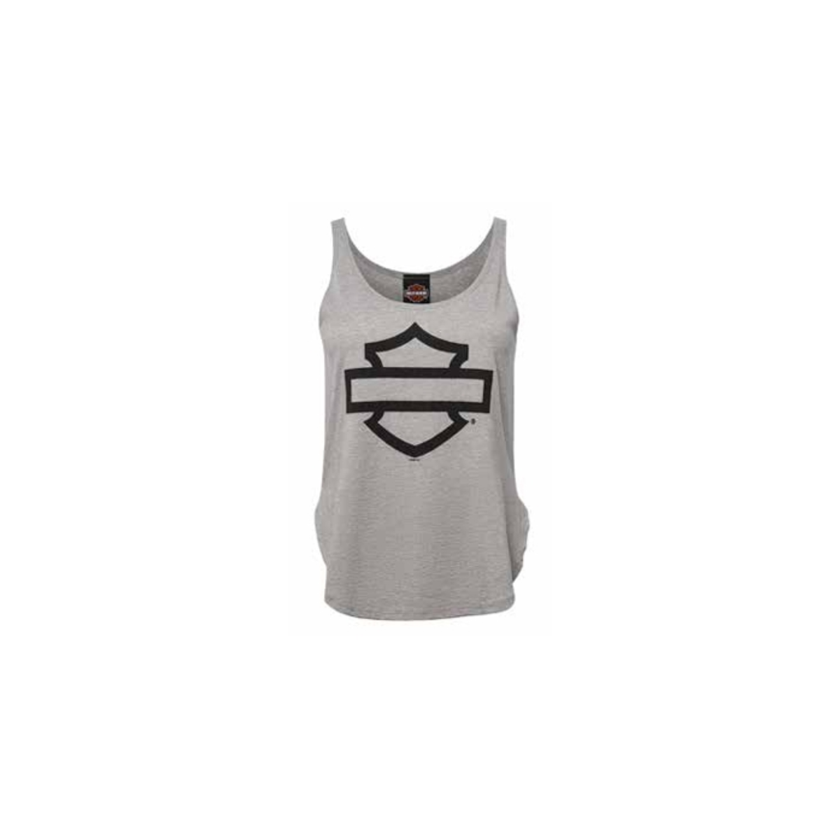 Women's Open Bar & Shield Grey Tank