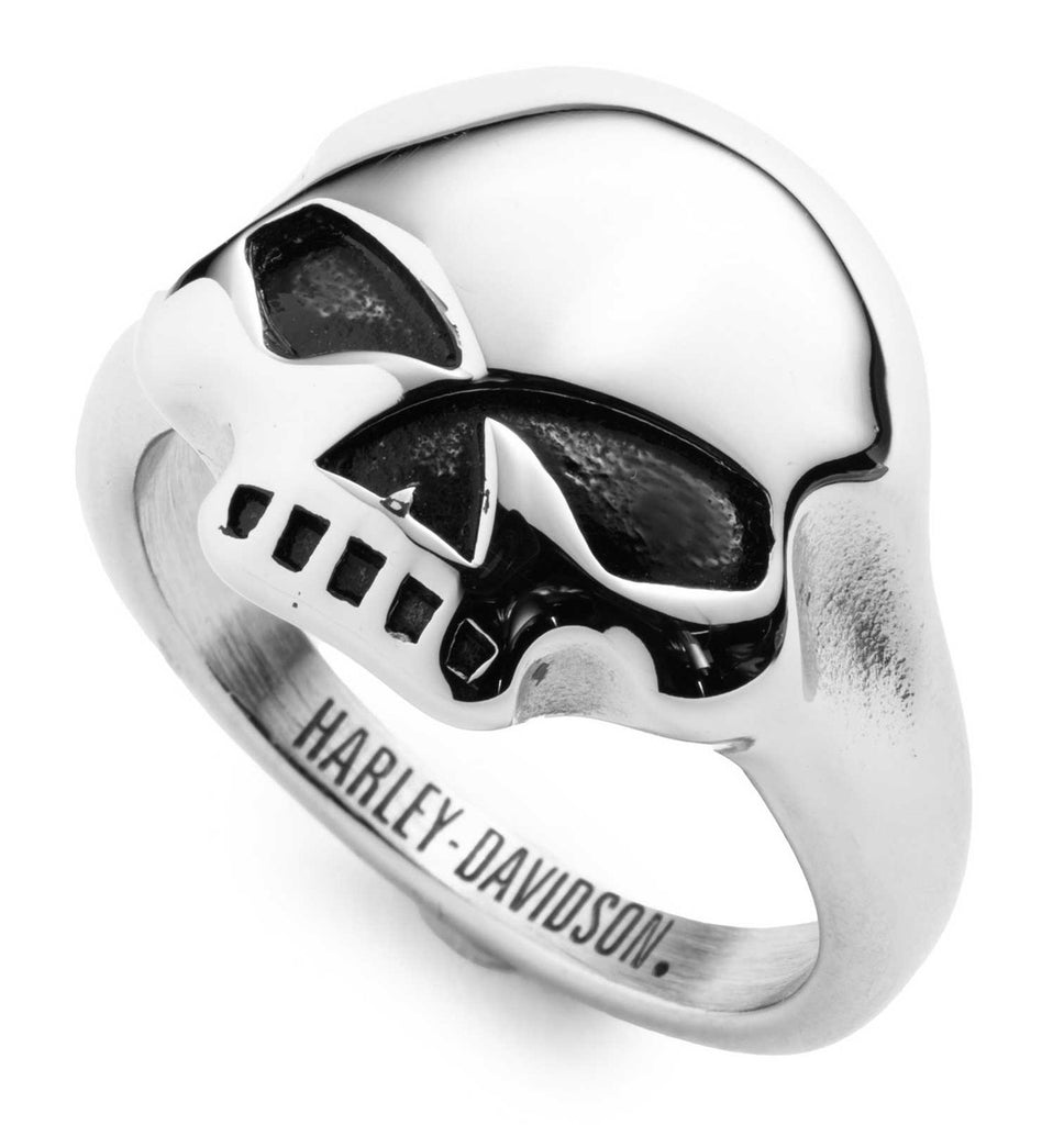 Men's 3D Willie G Skull Sculpted Ring, Stainless Steel