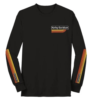 Retro Bars Black Long Sleeve T