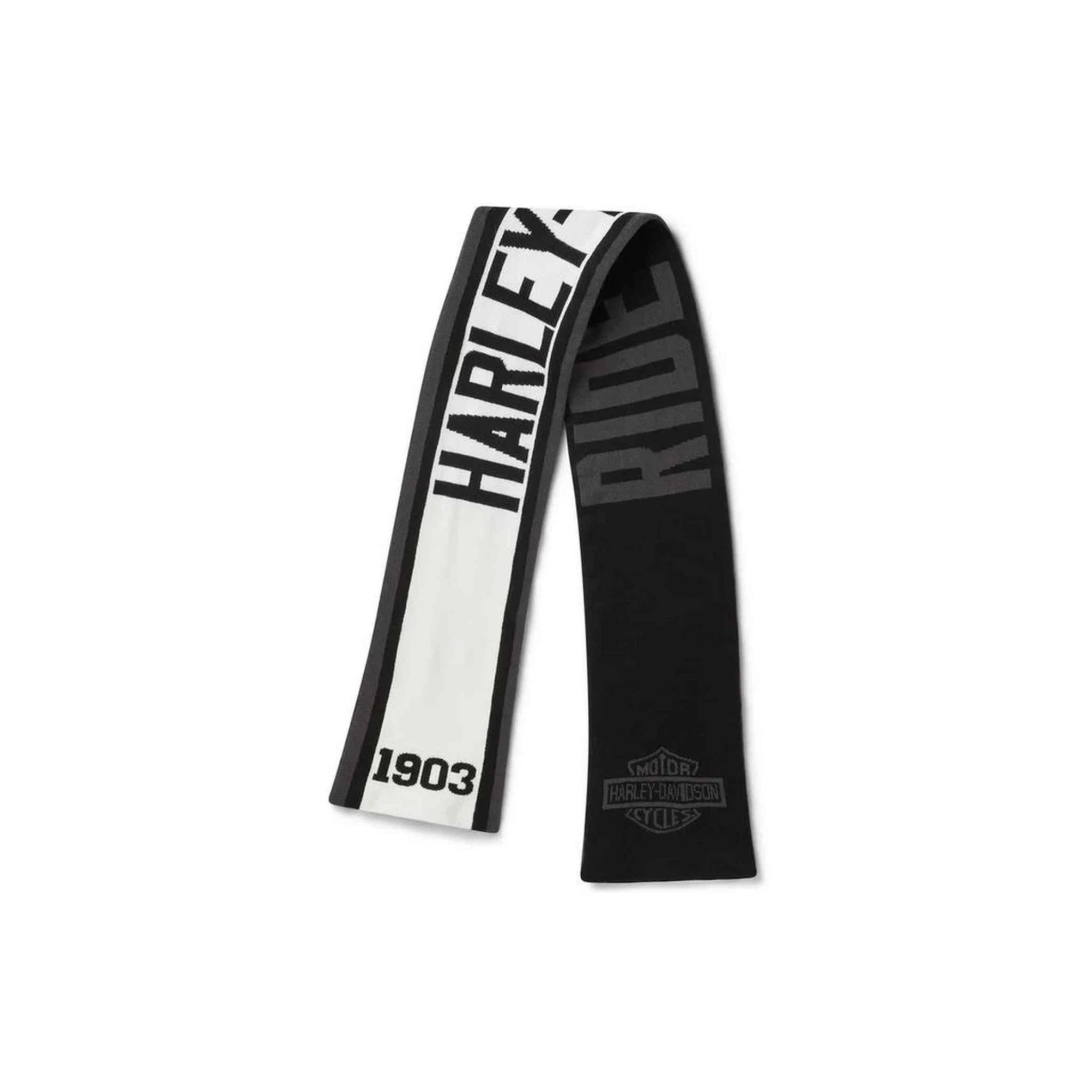 SCARF-KNIT,BLACK/OFF WHITE