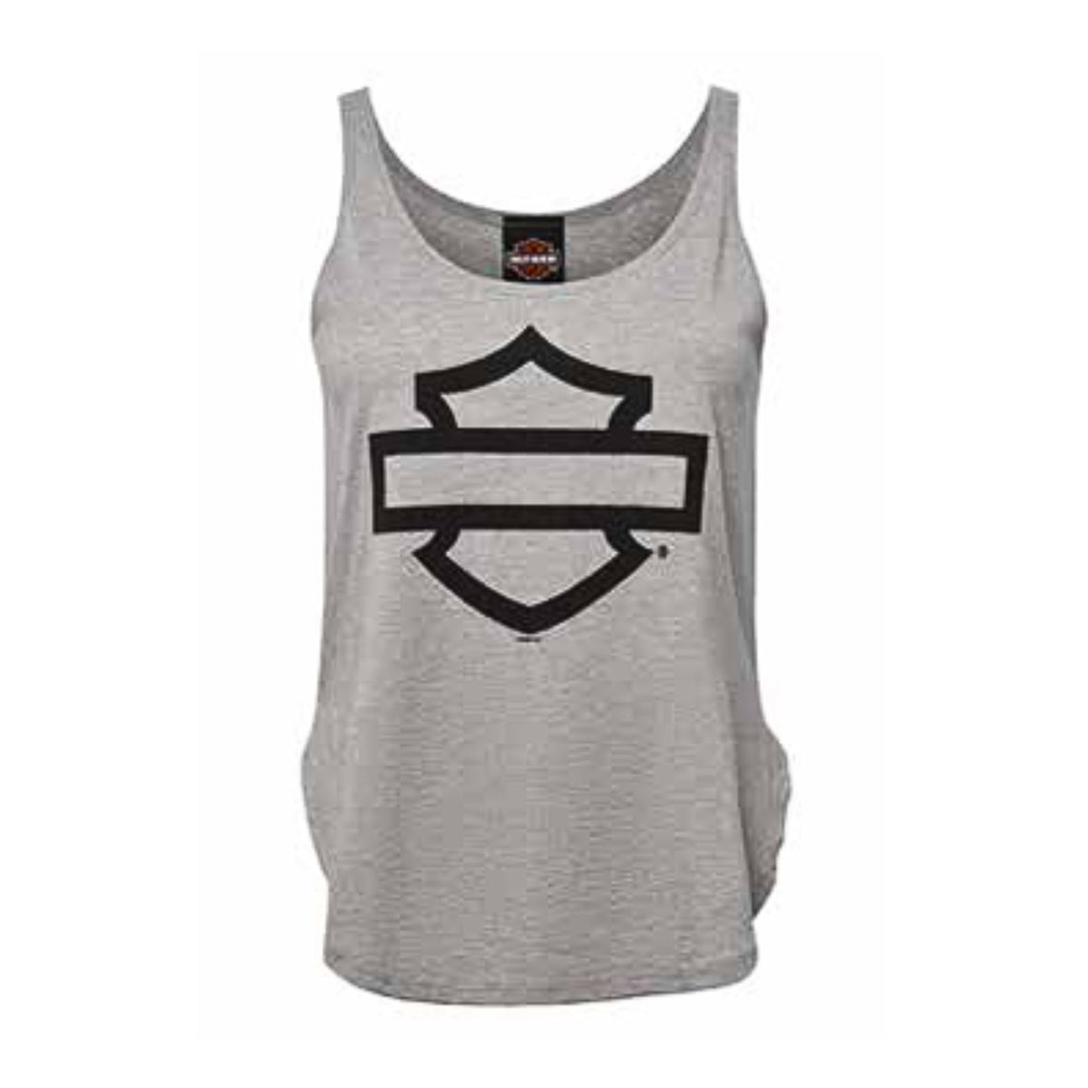 Women's Open Bar & Shield Grey Tank