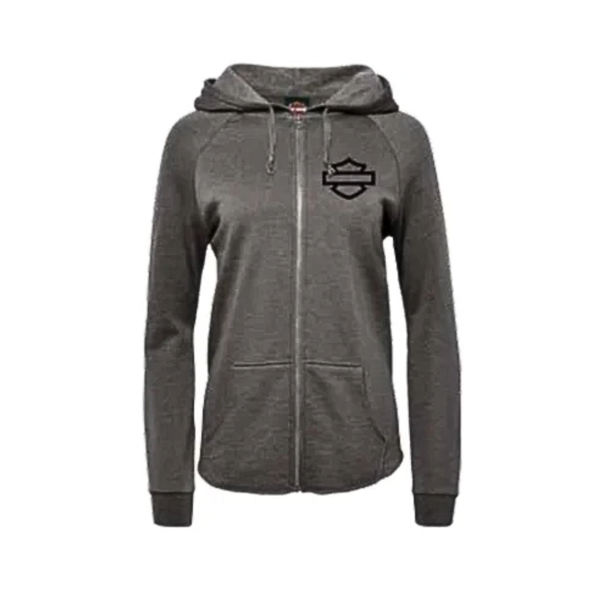 Women's Open Bar & Shield Grey Zip Hoodie