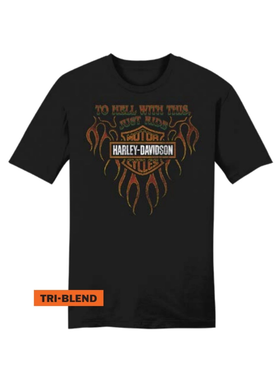 Just Ride Black Tri-Blend T