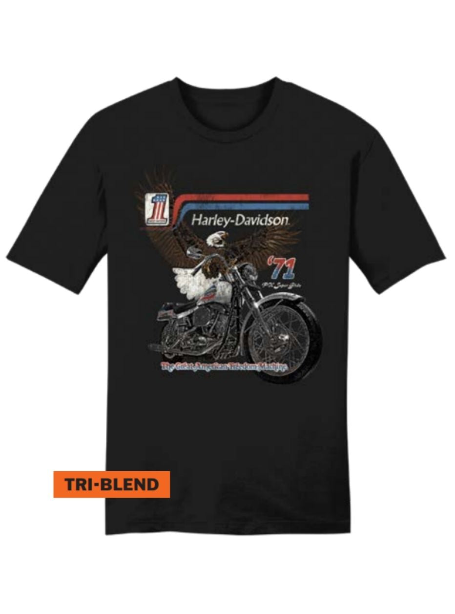 '71 Super Glide Tri-Blend Black T