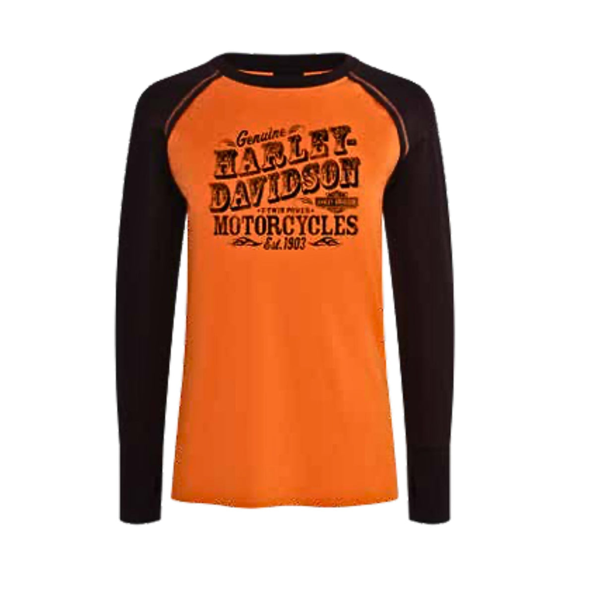 Women's Saloon Orange/Black Long Sleeve T