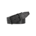 Men's Self Keeper Buckle Textured Leather Belt – Black