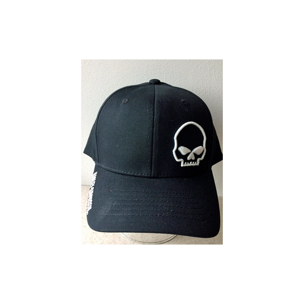 Crooked Skull Curved Bill Stretch Fit Baseball Cap